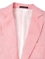 preiswerte Leinenblazer-Herren Leinenblazer Sport Jacke Notch-Kragen Mode Lässig Einfarbig Leinenblazer Rosa Himmelblau Salbei Standard Passform Einreihig Ein-Knopf