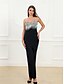 voordelige Schoolfeestjurken-Zeemeermin  trompet quinceañera jurken elegante jurk bruiloft gasten vloer lengte mouwloos strapless spandex rugloos met kwastjes
