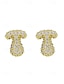 abordables Boucle d&amp;#39;oreille pour femme-Boucles d&#039;oreilles à tige initiales en strass doré - Boucles d&#039;oreilles à lettres scintillantes personnalisées pour femmes, bijoux en cristal étincelants de A à Z, parfaits pour un usage quotidien, un cadeau de remise de diplôme, un cadeau de fête des mèr