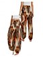 billiga Grafisk linnebyxa i bomull-Dam Linneinspirerade byxor Brett skaft Byxor Etnisk Stil Ledigt Boho Fullängd Hög midja Blommig Grafisk Paisley Ficka Elastisk midja Tryck Mateial som andas Mjuk Microelastisk Utomhus Yoga Mörklila