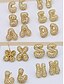 abordables Boucle d&amp;#39;oreille pour femme-Boucles d&#039;oreilles à tige initiales en strass doré - Boucles d&#039;oreilles à lettres scintillantes personnalisées pour femmes, bijoux en cristal étincelants de A à Z, parfaits pour un usage quotidien, un cadeau de remise de diplôme, un cadeau de fête des mèr