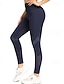 abordables Leggings y mallas de yoga-Mujer Pantalones de yoga Mallas Leggings de Yoga Cintura elástica Malla Levantamiento de tope Control de barriga Pilates Entrenamiento de gimnasio Rutina de ejercicio Pantalones Color sólido Negro