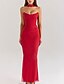 preiswerte Hochzeiten &amp; Feste-Meerjungfrau  Trompete Quinceanera Kleider Elegantes Kleid Hochzeit Hochzeitsgast Bodenlänge Ärmellos Strapless Polyester Rückenfrei mit Rüsche
