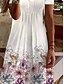 cheap Floral Dress-Women's Mini Dress A Line Dress Summer Dress Casual Daily Regular Fit Graphic Short Sleeve Notched Neck Black White Pink Green Summer