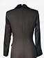 preiswerte Bodenlänge-Blazer Kleid Black Tie Meerjungfrau  Trompete Abendkleid Elegantes Kleid Nadelstreifen Smoking Kleid mit Reißverschluss Hochzeitsgast Formale knöchellang Lange Ärmel Spitzrevers Satin mit Tasche