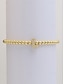 abordables Pulsera de mujer-Pulsera inicial con cuentas doradas para mujer: joyería con dijes del alfabeto personalizados, diseño elástico ajustable, estilo elegante, adecuada para regalos de graduación, cumpleaños y uso diario.