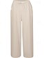 abordables Pantalon uni en coton et lin-Femmes Pantalon en coton et lin Pantalon palazzo Mode Streetwear Confort Longueur complète Taille Moyenne Uni Taille Élastique Confortable Extérieur Rue Tenue quotidienne Sortir Abricot Noir Blanche