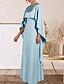voordelige Avondjurken-Zeemeermin  Trompet Avondjurk Elegante Jurk Formele Avond Feest Vloerlengte Mouwloos Crew Hals Stretch Crêpe Met Ruffles