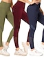 abordables Leggings y mallas de yoga-Mujer Pantalones de yoga Mallas Leggings de Yoga Cintura elástica Malla Levantamiento de tope Control de barriga Pilates Entrenamiento de gimnasio Rutina de ejercicio Pantalones Color sólido Negro