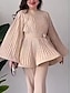 preiswerte Unter 129,99 $-Hosenanzug Brautmutterkleid Elegant Rundhalsausschnitt Bodenlang Polyester Langarm mit Schärpe / Band 2025