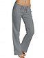 billiga Byxor-Kvinnors vida byxor baggy byxor chinos mode basic avslappnad full längd hög midja solid färg enkel ficka bekväm mjuk komfortabel mikro-elastisk utomhus gata ljusgrå svart vit röd sommar vår
