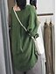 voordelige Dames eenvoudige tops-Dames Overhemd Effen Kleur Basic Casual 3/4 mouw V-hals Normale tops Dagelijks Zwart Wit Blozend Roze Groen Beige Zomer