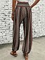 ieftine picior lat și talie înaltă-Pentru femei Jogger Pantaloni Vacanță Boho Lungime totală Talie medie Geometică Talie elastică Respirabil Comfortabil Micro-elastic Stradă Purtare Zilnică Ieșire Maro Închis Alb Rosu Verde Închis Vară