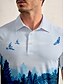 abordables Hauts-Homme T-shirt POLO Bleu Manche Courte Top Tenue de golf Vêtements Tenues Porter des vêtements
