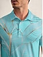 abordables Hauts-Homme T-shirt POLO Bleu Manche Courte Top Tenue de golf Vêtements Tenues Porter des vêtements