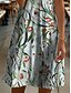 ieftine Rochii florale-Pentru femei Rochie Mini Rochie din Tricot Rochie casual Rochii Tricou Rochie de Vară Vacanță Casual Stiluri de Plajă Fit regulat Floral Grafic Manșon scurt În V Verde Deschis Vară