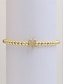 abordables Pulsera de mujer-Pulsera inicial con cuentas doradas para mujer: joyería con dijes del alfabeto personalizados, diseño elástico ajustable, estilo elegante, adecuada para regalos de graduación, cumpleaños y uso diario.