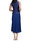 preiswerte Bodenlänge-Kleid-Sets Brautmutterkleid Elegant Einfach Quadrathals Tee-Länge Polyester Dreiviertelarm mit Einfarbig 2025