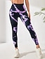 abordables Leggings et collants de yoga-Pantalon de yoga Leggings de yoga Femmes Contrôle du ventre Lifting des fesses Ceinture Élastique Yoga Entraînement en salle Pilates Pantalons Teinture par nouage Automne Des sports Tenues de Sport