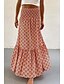 preiswerte Grafische Röcke-Damen Rock Bohemien Lässig Boho Maxi Mittlere Hüfthöhe Röcke Blumen Druck Mikroelastisch Urlaub Straße Dunkelrosa Purpur Fuchsie Orange Sommer Polyester