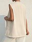 abordables Chaleco-Mujer Chaleco Cómodo Botones Moda Exterior Casual Plano Exterior Diario Noche Botonadura Simple Regular Escote en V Profunda Ajuste regular Sin Mangas Ropa de calle Negro Albaricoque Verano Primavera