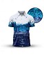 abordables Hauts-Homme T-shirt POLO Bleu Manche Courte Top Tenue de golf Vêtements Tenues Porter des vêtements