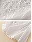abordables Chemises-Femmes Chemise Fleuri Basique Occasionnel Demi Manches Col ras du cou Hauts Réguliers Quotidien Froncé Broderie Boutons Blanche Jaune Bleu Kaki Été