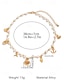 abordables Collar de mujer-Collar de perlas para mujer con dijes dorados del mar: joyería náutica de playa para vacaciones de verano y uso en resorts.