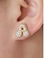 abordables Boucle d&amp;#39;oreille pour femme-Boucles d&#039;oreilles à tige initiales en strass doré - Boucles d&#039;oreilles à lettres scintillantes personnalisées pour femmes, bijoux en cristal étincelants de A à Z, parfaits pour un usage quotidien, un cadeau de remise de diplôme, un cadeau de fête des mèr