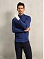abordables Hauts-Homme T-shirt POLO bleu marine manche longue Top Tenue de golf Vêtements Tenues Porter des vêtements