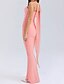 preiswerte Hochzeiten &amp; Feste-Meerjungfrau  Trompete Quinceanera Kleider Elegantes Kleid Hochzeit Hochzeitsgast Bodenlänge Ärmellos Strapless Polyester Rückenfrei mit Rüsche
