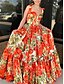 billige Aftenkjoler-A-linje quinceanera kjoler elegant kjole bryllup bryllupsgjest gulvlengde ermeløs sweetheart hals med blomstertrykk bryllupsgjest kjole