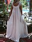 abordables Vestidos de Graduación-Mujer vestido largo vestido largo Vestido blanco Vestido de graduación Vestido informal Vestido de lino de algodón Elegante Moda Clásico Exterior Festivos Cita Ajuste regular Plano Sin Mangas Cuello