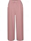 abordables Pantalon uni en coton et lin-Femmes Pantalon en coton et lin Pantalon palazzo Mode Streetwear Confort Longueur complète Taille Moyenne Uni Taille Élastique Confortable Extérieur Rue Tenue quotidienne Sortir Abricot Noir Blanche