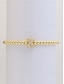 abordables Pulsera de mujer-Pulsera inicial con cuentas doradas para mujer: joyería con dijes del alfabeto personalizados, diseño elástico ajustable, estilo elegante, adecuada para regalos de graduación, cumpleaños y uso diario.
