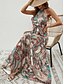 abordables Vestidos Boho-Mujer Vestido maxi Vestido de una línea Vestido con hombros descubiertos Vacaciones Casual Boho Exterior Noche Ajuste regular Graphic Cachemir Sin Mangas Cuello halter Azul Piscina Morado Marrón
