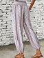 ieftine picior lat și talie înaltă-Pentru femei Jogger Pantaloni Vacanță Boho Lungime totală Talie medie Geometică Talie elastică Respirabil Comfortabil Micro-elastic Stradă Purtare Zilnică Ieșire Maro Închis Alb Rosu Verde Închis Vară