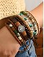 cheap Women&#039;s Bracelet-Boho Leather and Bead Bracelet Set for Men and Women – Adjustable Friendship, Tree of Life Charm – Vintage Handmade Tribal Accessories for Casual Wear, Festivals and Daily Fashion