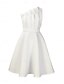 baratos Vestido Simples-Vestido Feminino Mini A Linha Vestido Ombro a Ombro Elegante Festa Coquetel Festa ao Ar Livre Convidada de Casamento Ajuste Regular Gráfico Sem Mangas Um Ombro Branco Rosa Vermelho Verde Verão