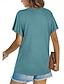 ieftine tricou simplu-Tricou de Femei Color Solid Simplu Clasic Modern Casual Mâneci Scurte Decolteu Rotund Topuri Zilnice Weekend Negru Alb Verde Deschis Roz Albastru Vară