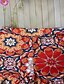 billiga breda ben och hög midja-Dam Brett skaft Flared byxor Byxor Semester Boho Fullängd Hög midja Blomma Elastisk midja Andningsfunktion Bekväm Microelastisk Gata Dagliga kläder Utekväll Orange Sommar Normal