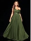 abordables Semi-formal / Cóctel-A-Line Vestidos de Quinceañera Vestido de Fiesta Boda Invitada Boda Largo Sin Mangas Cuello en V Tul Sin Espalda con Pliegues