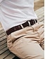 baratos Cintos Masculinos-cinto elástico masculino com fivela de metal – cinto trançado ajustável casual para negócios, viagens e uso diário