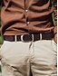 baratos Cintos Masculinos-cinto elástico masculino com fivela de metal – cinto trançado ajustável casual para negócios, viagens e uso diário