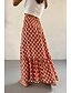 preiswerte Grafische Röcke-Damen Rock Bohemien Lässig Boho Maxi Mittlere Hüfthöhe Röcke Blumen Druck Mikroelastisch Urlaub Straße Dunkelrosa Purpur Fuchsie Orange Sommer Polyester