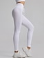 voordelige Yoga leggings en panty&#039;s-Dames Yogabroek Yoga legging Trekkoord Elastische tailleband Geribd Buikcontrole Billenlift Yoga Sportschooltraining Pilates Broeken Zwart Wit Marine Blauw Herfst Sport Sportkleding Rekbaar Slank