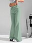 preiswerte Hose-Damen Schlaghose Stoffhosen Hosen Hose Streetwear Lässig Volle Länge Natürliche Taille Einfach Elastisches Kordelzugdesign Außenbereich Bequem Urlaub Ausgehen Hellhimmelblau Hellgrün Rosa Hellgrau