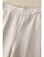 voordelige Effen katoenen linnen broek-Dames Katoenen linnen broek broek Modieus Streetwear Volledige lengte Natuurlijk Effen Zak Elastische taille Voor buiten Comfortabel Straat Uitgaan Abrikoos Zwart Blauw Gember Zomer Normale pasvorm