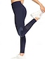abordables Leggings y mallas de yoga-Mujer Pantalones de yoga Mallas Leggings de Yoga Cintura elástica Malla Levantamiento de tope Control de barriga Pilates Entrenamiento de gimnasio Rutina de ejercicio Pantalones Color sólido Negro