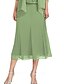 preiswerte Bodenlänge-Kleid-Sets Brautmutterkleid Elegant Einfach Quadrathals Tee-Länge Polyester Dreiviertelarm mit Einfarbig 2025